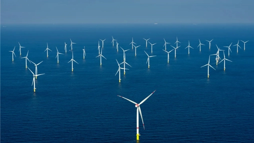 Offshore wind turbines operating in open sea waters