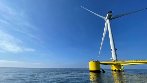 Floating wind energy platform supporting offshore power generation