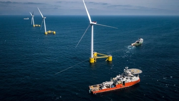 Deepwater floating wind turbines operating offshore