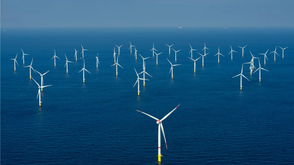 Offshore wind turbines operating in open sea waters